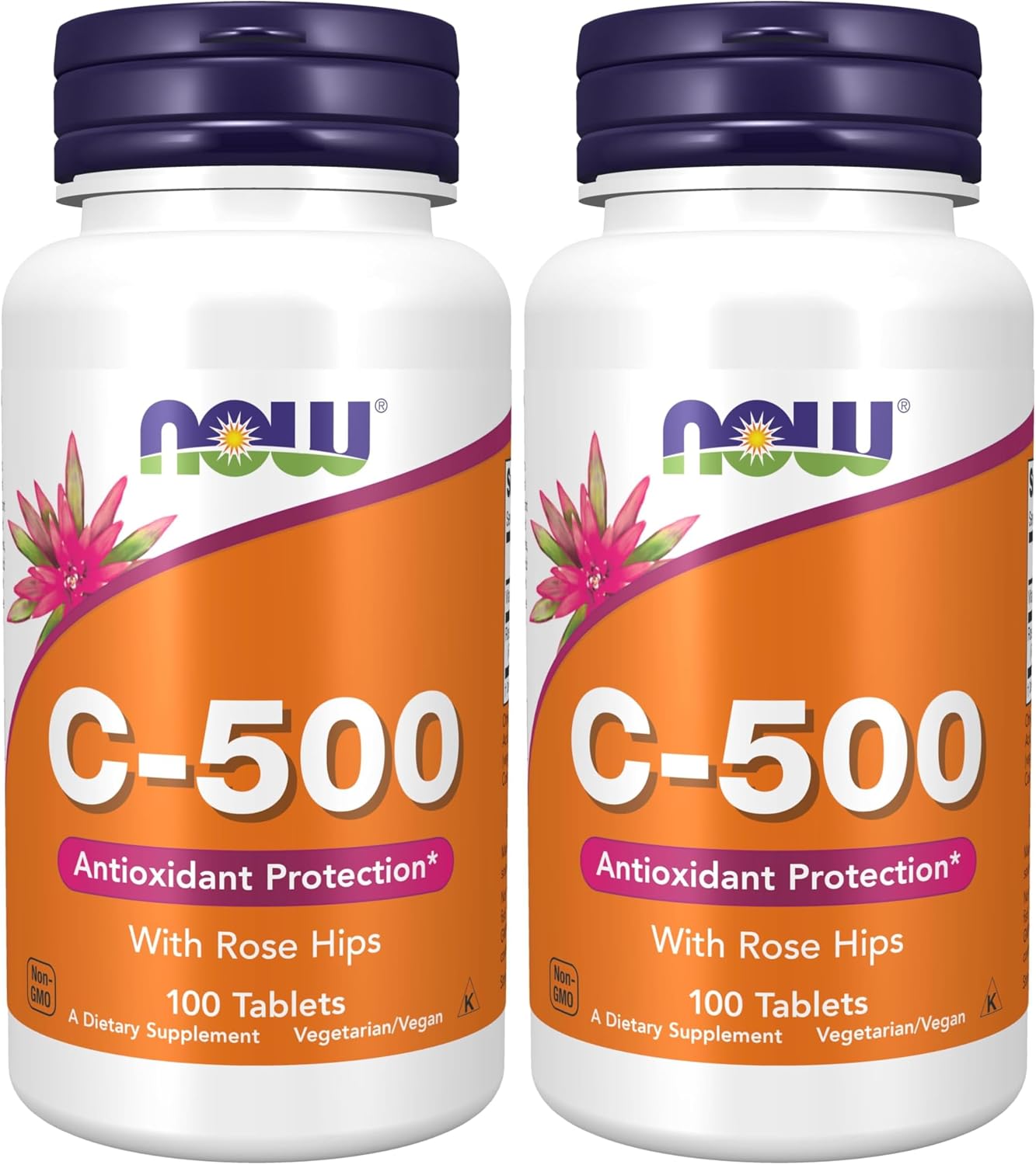 NOW Foods, Vitamin C-500 with Rose Hips, Antioxidant Protection*, 100 Tablets