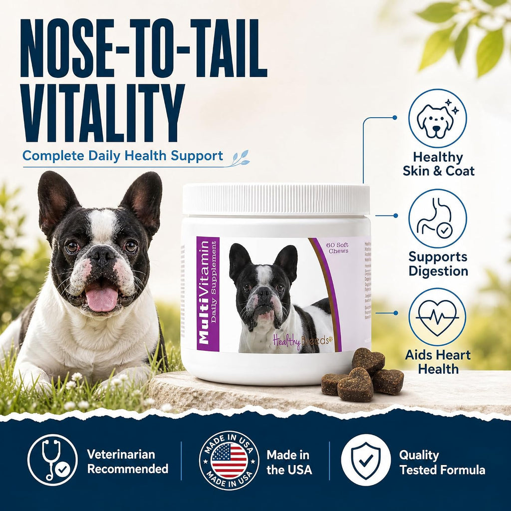 Healthy Breeds Multivitamínico para French Bulldog - 60 Chewables Blandos