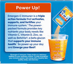 Emergen-C Immune+ Triple Action - Polvo para Soporte Inmunitario con BetaVia, Vitamina C, Vitaminas B, Vitamina D y Antioxidantes, Sabor Naranja - 50 Sobres