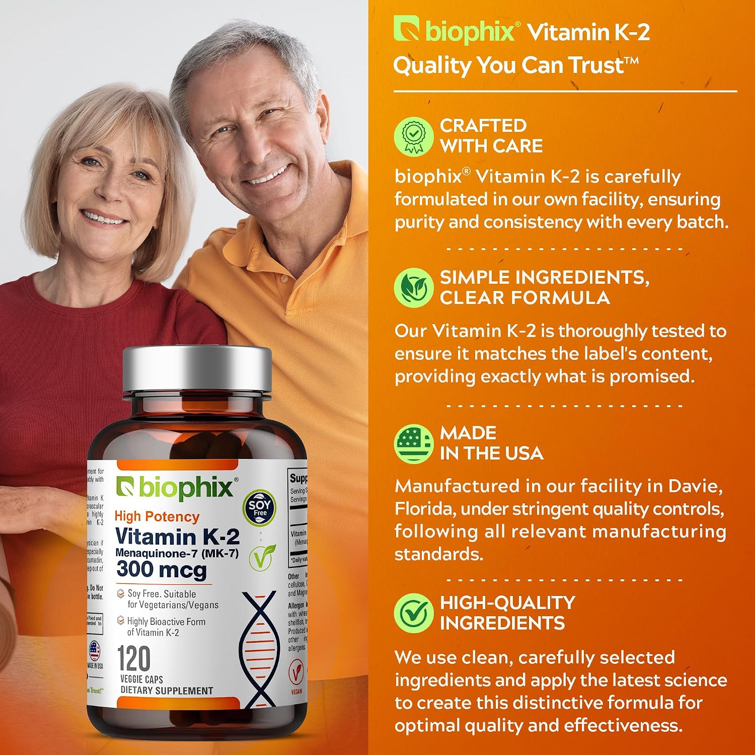 biophix Vitamina K2 MK-7 300mcg - 120 Cápsulas Veganas