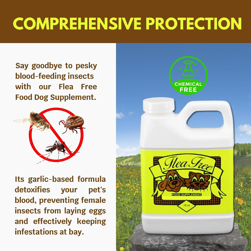 Goodscious Flea Free – Suplemento alimenticio natural contra pulgas y garrapatas para perros y gatos (454 g)