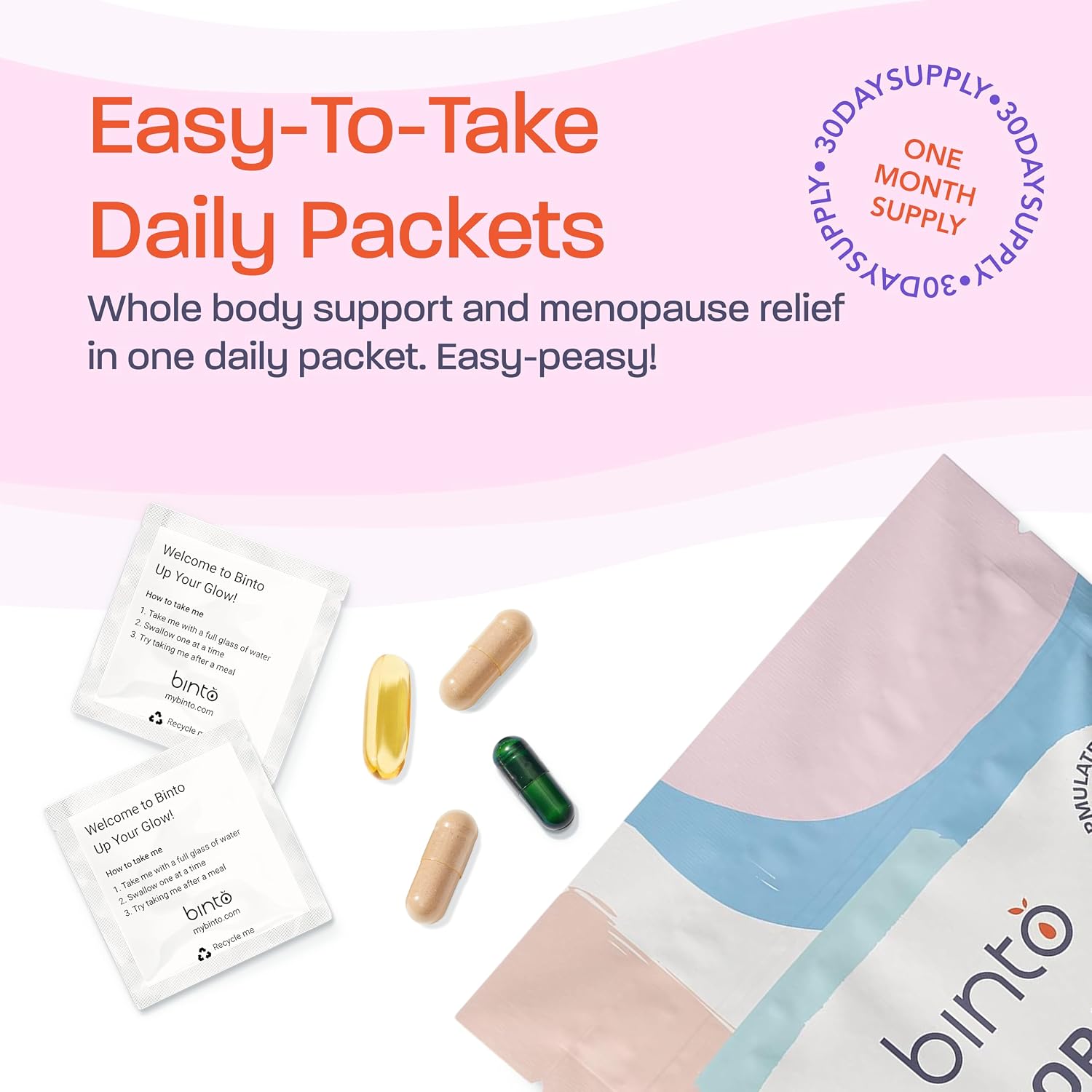 Binto Complete 4-en-1 Pack Multivitamínico para la Menopausia - 1 Mes