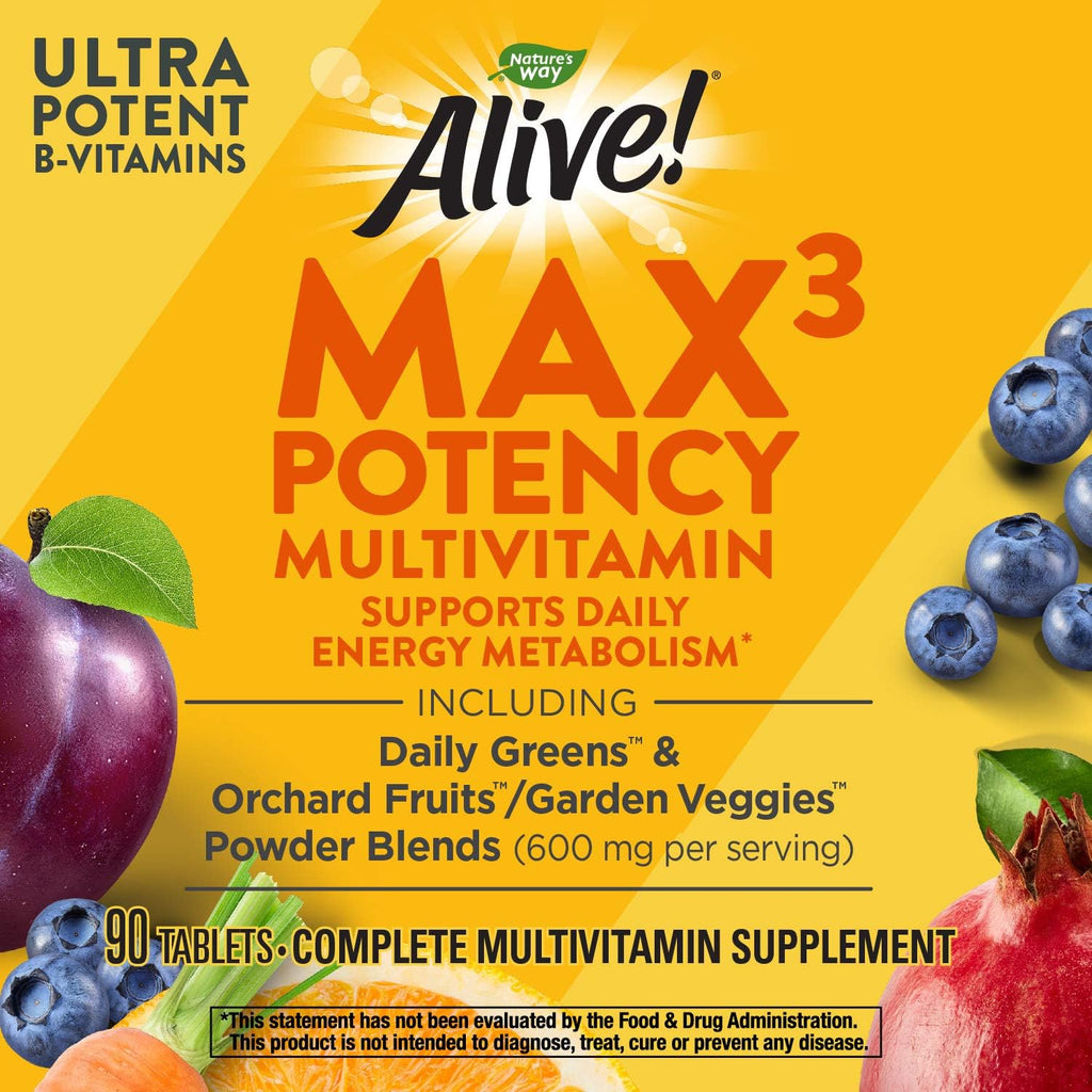 Nature's Way Alive! Multivitamínico de Máxima Potencia, 90 Comprimidos
