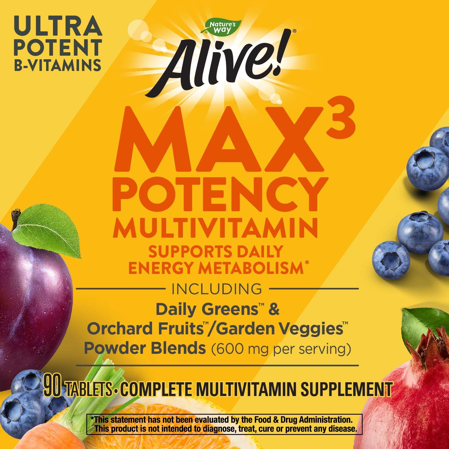 Nature's Way Alive! Multivitamínico de Máxima Potencia, 90 Comprimidos