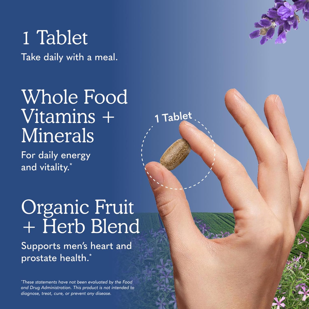Garden of Life Once Daily Multivitamínico para Hombres - Alimentos Integrales, Orgánico, 60 Comprimidos