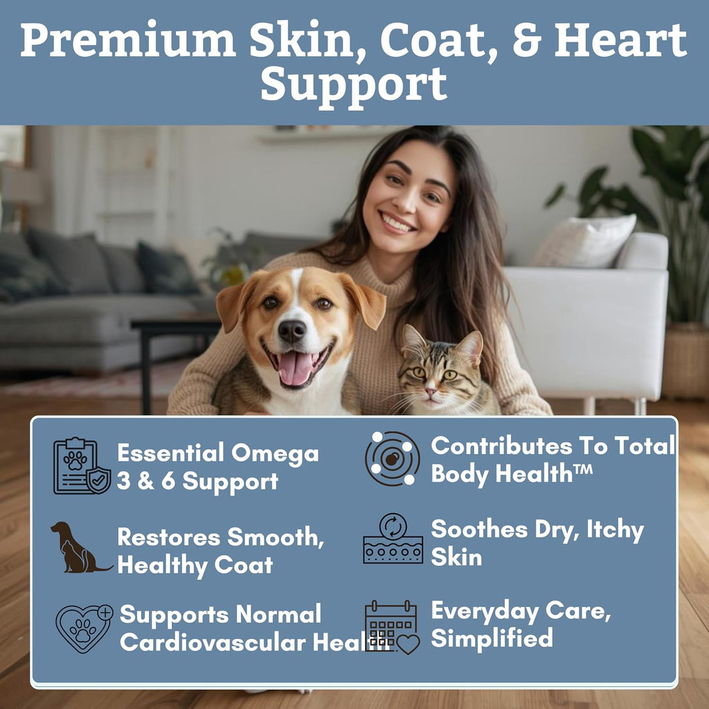 Wholistic Pet Organics - Aceite de Salmón Salvaje de Alaska para Perros y Gatos - Omega 3 EPA y DHA - 237 ml (8 oz)