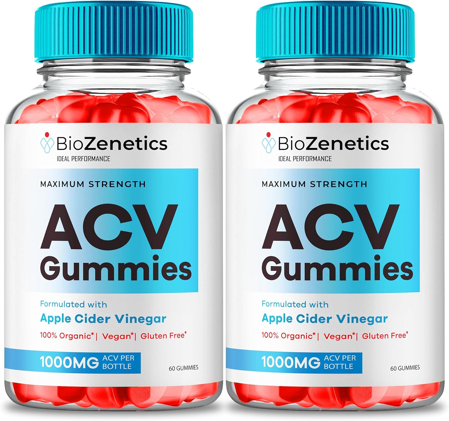 BioZenetics Gummies Keto ACV - Suplemento en Gomitas, Máxima Potencia, 2 Paquetes