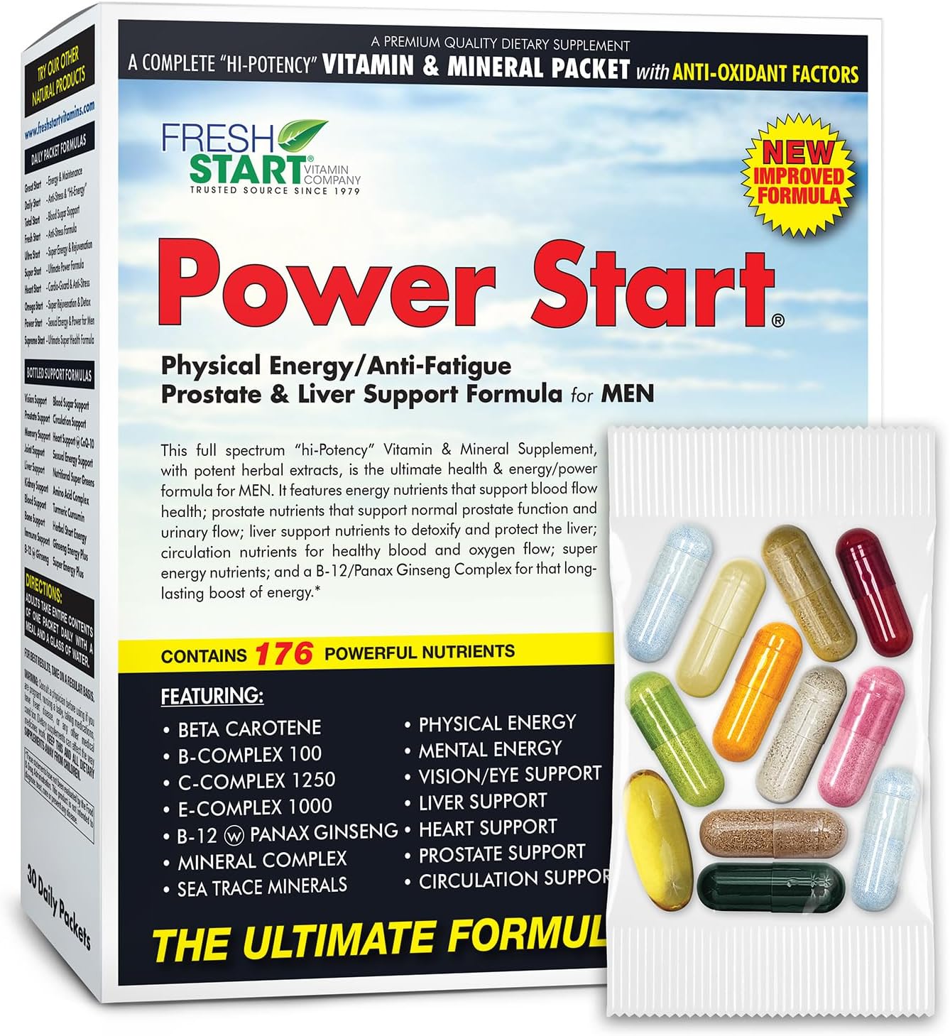 Power Start Pack Multivitamínico Diario para Hombres