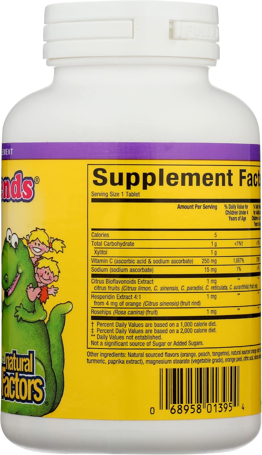 BigFriends Vitamina C Masticable 250 mg - Sabor Naranja - 90 Comprimidos