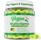 NEVISS Multivitamínico Vegano para Mujeres y Hombres - 60 Gominolas Sin Azúcar con B12, D3+K2, Omega-3, Hierro, Colina, Zinc