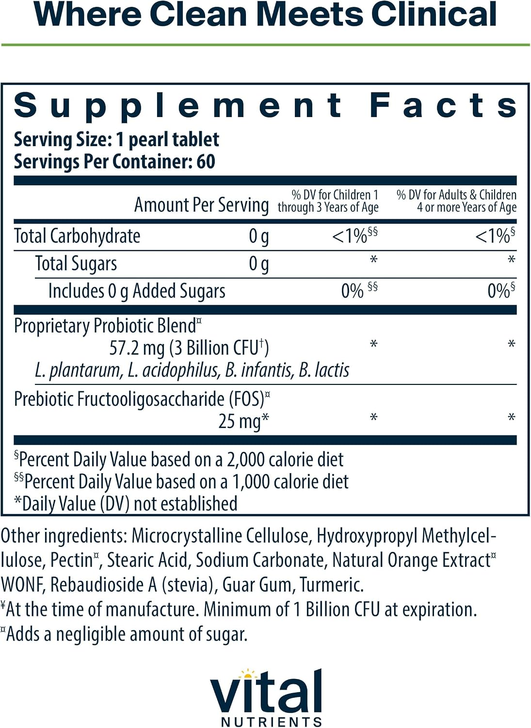 Hyperbiotics Vital Nutrients Probiótico Pro Kids - 60 Comprimidos Masticables Sabor Naranja