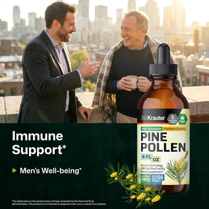 BIO KRAUTER® Polen de Pino para Hombres - Tintura Vegana Pura, 685 mg por ración, 118 ml (56 Días) – Image 2