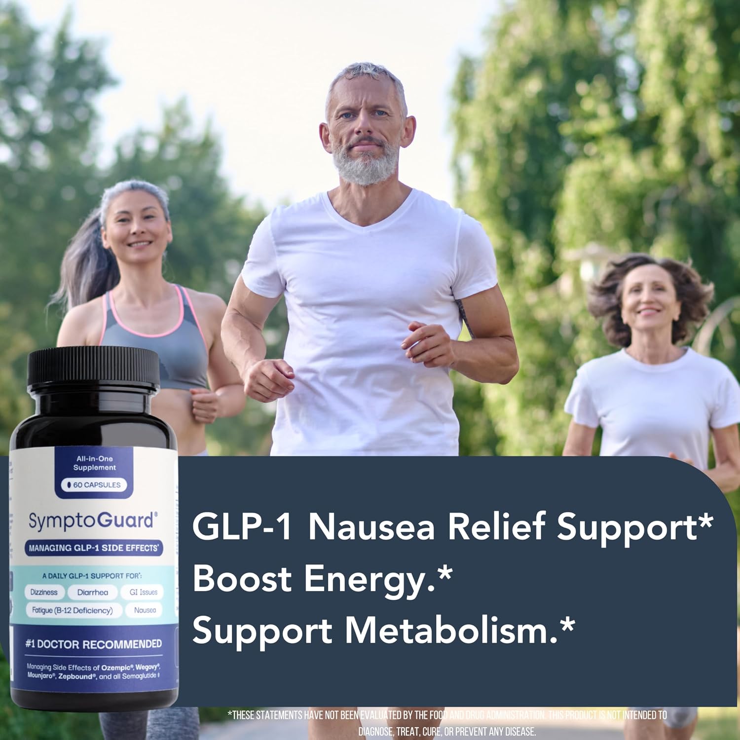 SymptoGuard Apoyo Digestivo GLP-1 - 60 Cápsulas (30 Días)
