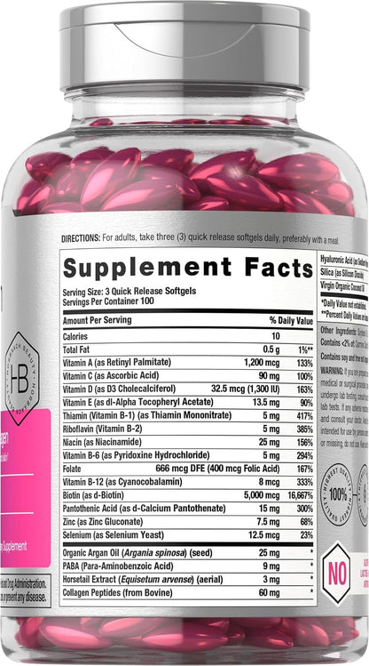 Horbäach Vitaminas para Cabello, Piel y Uñas – Cuidado de la piel: Ayuda al mantenimiento de la piel en – Image 2