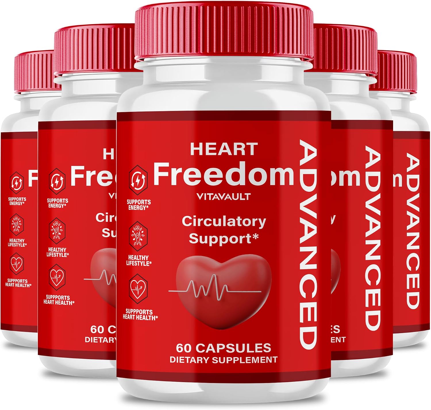 Heart Freedom Cápsulas - Apoyo Circulatorio y Energía (5 Envases)