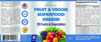 Fruit and Veggie Superfood Greens - 28 Frutas y Verduras Concentradas - 60 Comprimidos