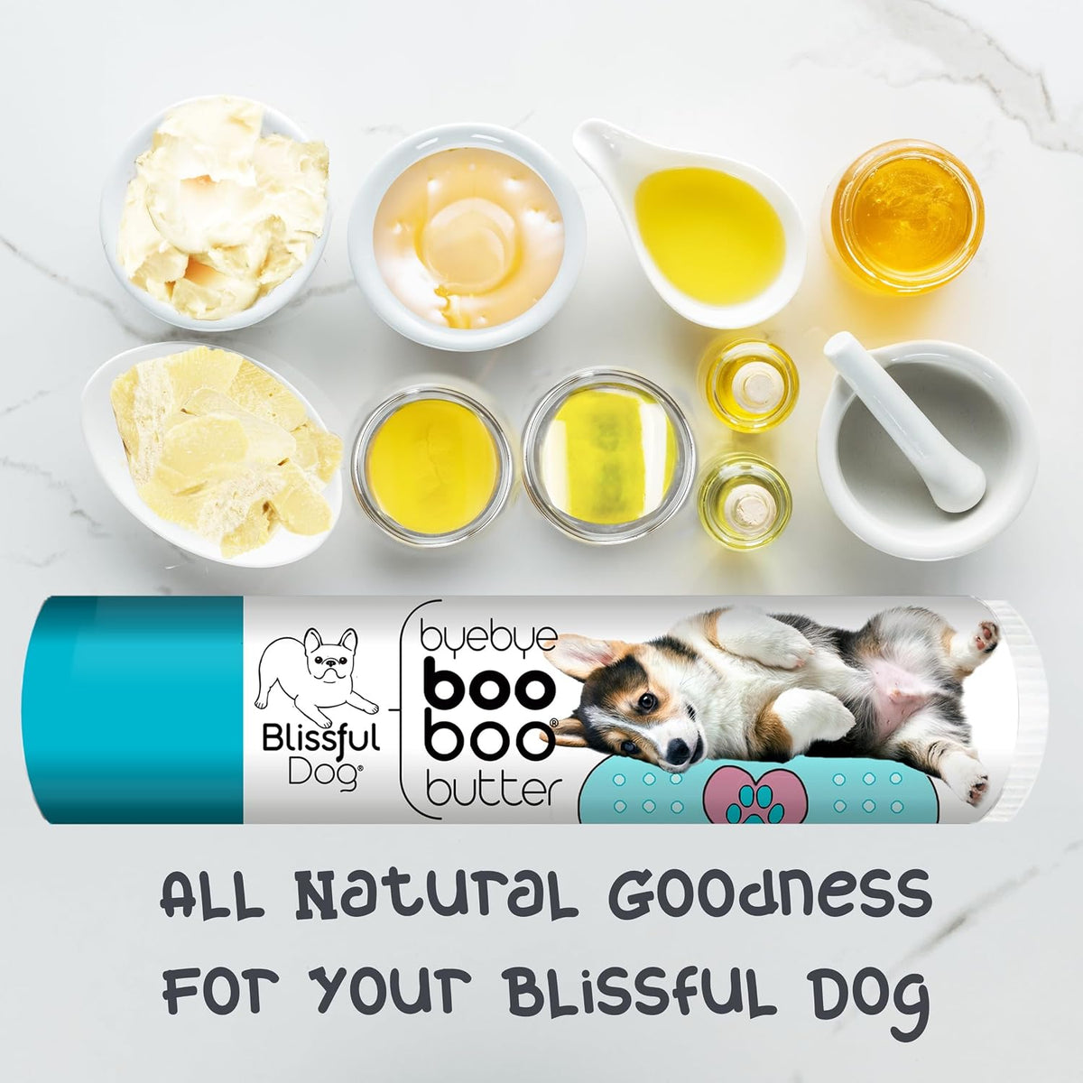 The Blissful Dog .15 oz Tube Corgi Booboo – Aceite de oliva y de coco: Proporcionan emoliencia y contribuyen a – Image 2