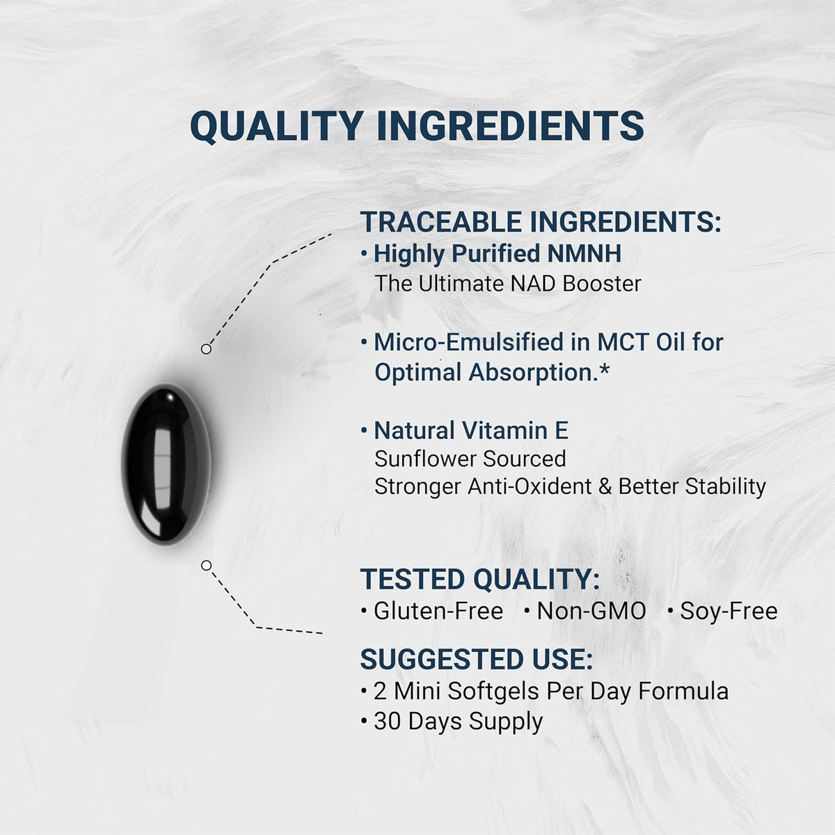 Naturalis Liposomal NMNH 300mg – Alternativa NMN – Con Vitamina E para Absorción Avanzada (60 Cápsulas blandas) – Image 3