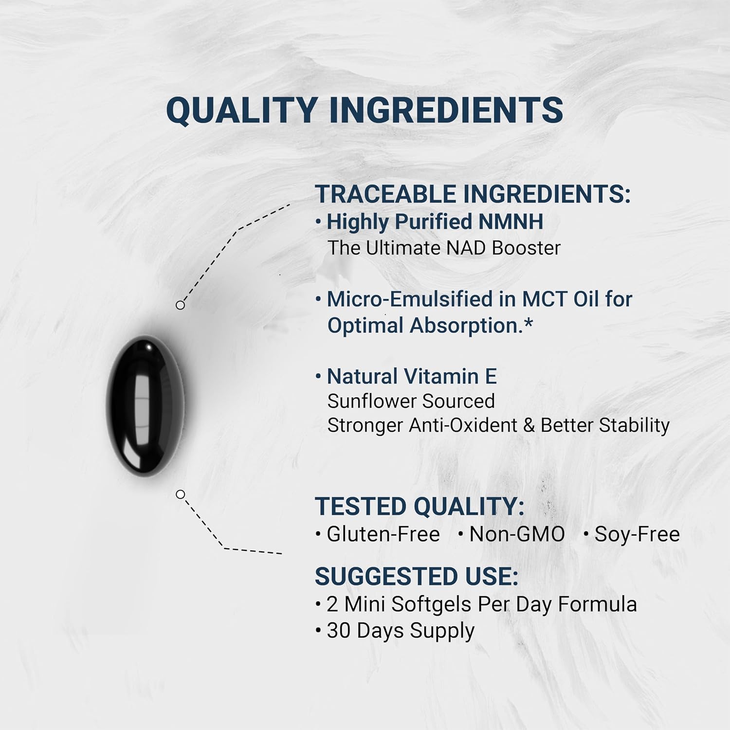Naturalis Liposomal NMNH 300mg – Alternativa NMN – Con Vitamina E para Absorción Avanzada (60 Cápsulas blandas)