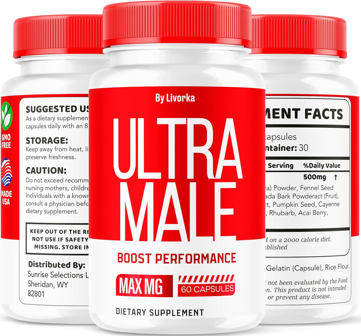 Ultra Male Pills (Pack de 5) - 300 Cápsulas, Fórmula Avanzada para Hombres – Image 8