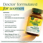 MegaFood Women's Advanced Multivitamin - Multivitamínico Avanzado para Mujeres con Hierro y Colina