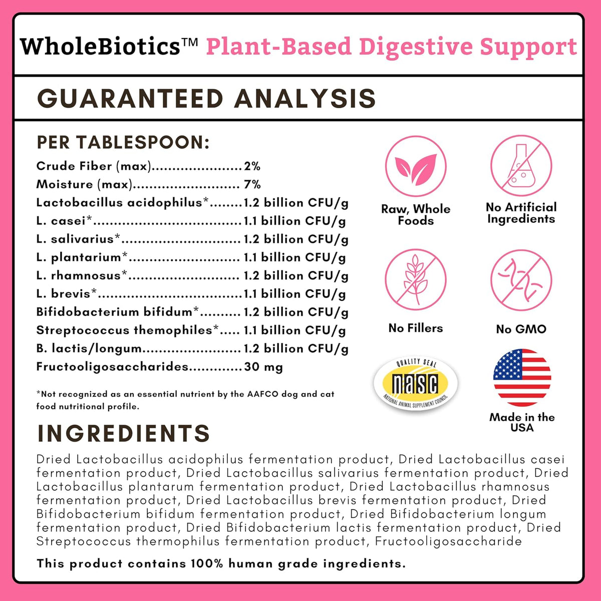 WholeBiotics - Probióticos para Perros y – Número de cepas: Una mezcla de varias cepas (como las 9 de – Image 5