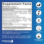 Patient One Homocysteine Cardioplex | Suplemento para salud cardíaca y conversión de homocisteína | con NAC, Folato y más | 90 Cápsulas