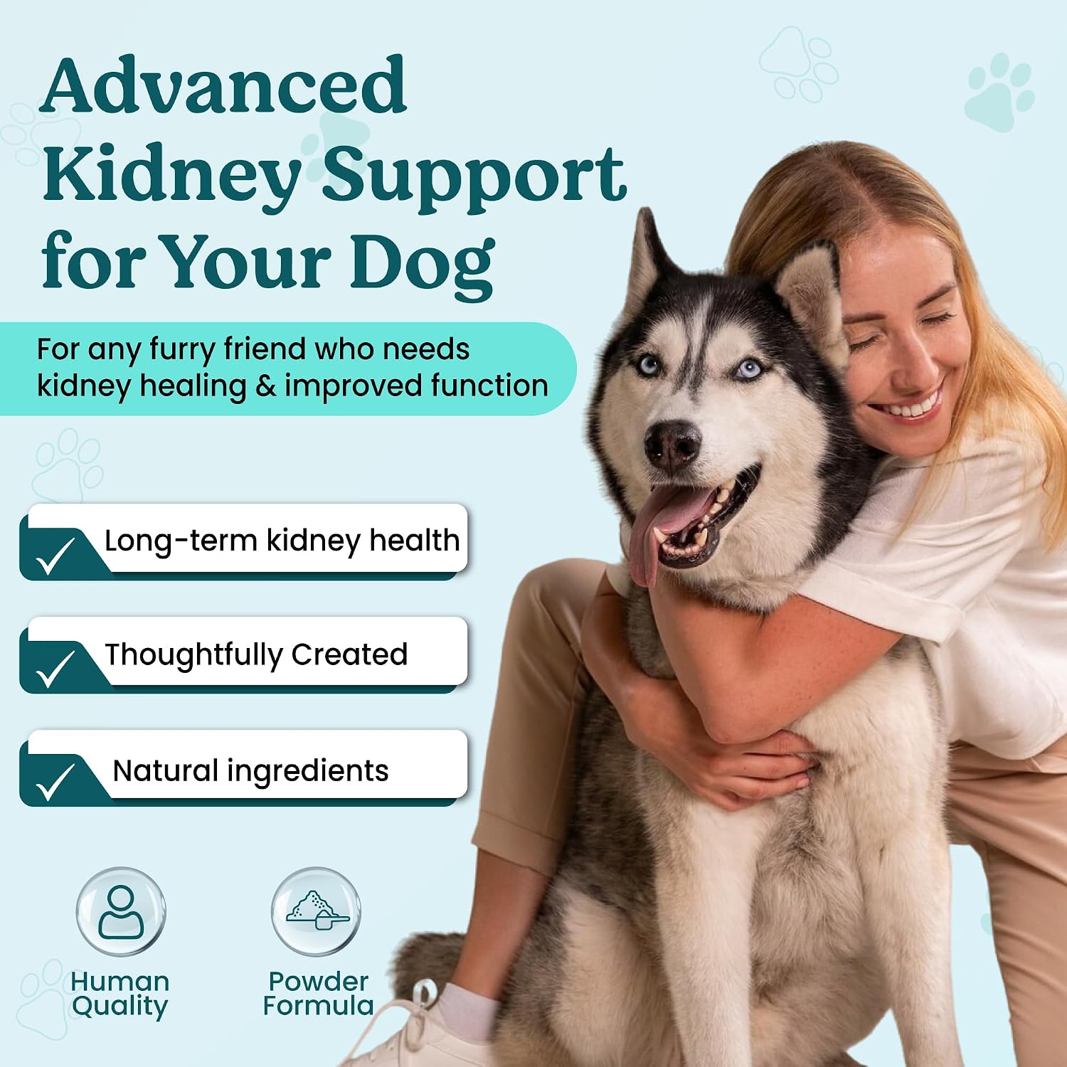 Doggie Herbs Apoyo Renal Orgánico para Perros Mayores - Polvo de Rehmannia y Cordyceps - Suplemento para la Salud Renal y de la Vejiga - Grado Humano