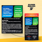 Super Macho, Complejo Vitamínico B y Aminoácidos de Alta Potencia para Hombres Activos, Sin Cafeína ni Azúcar, 50 Cápsulas Blandas