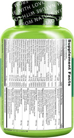 NATURELO Multivitamínico para Hombres - Complejo de Alimentos Integrales con Vitaminas y Minerales - 240 Cápsulas Vegetarianas