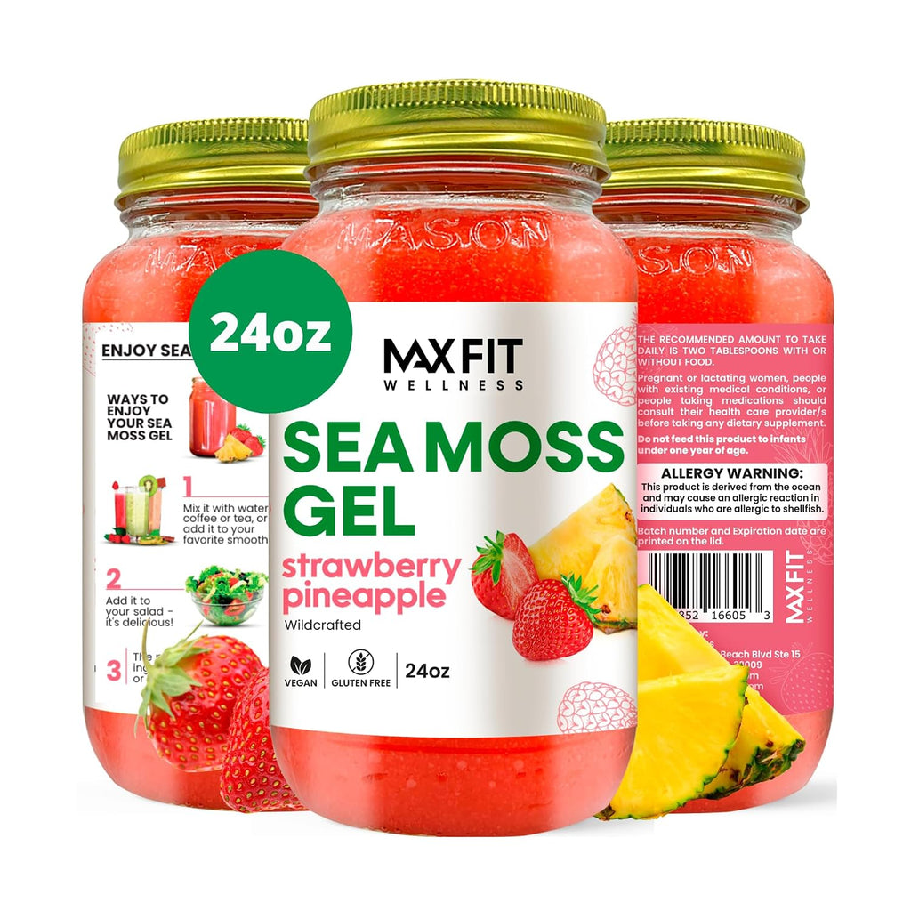 Gel de Musgo Marino (12 Sabores) 24 oz - Musgo Marino Silvestre de Santa Lucía | 92 Vitaminas y Minerales | Vegano