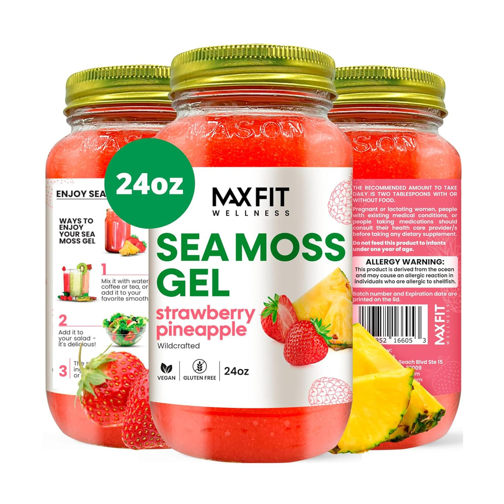 Gel de Musgo Marino (Sea Moss) Raw Coco y Piña - 24oz - Wildcrafted de Saint Lucia