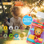 Daniel Tiger - Multivitamínico en Gominolas para Niños (60 gominolas) - 12 Vitaminas y Minerales Esenciales