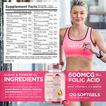 Built by Nature Women's Complete Daily – Energía y vitalidad: Las vitaminas del grupo B y el magnesio ayudan a – Image 2