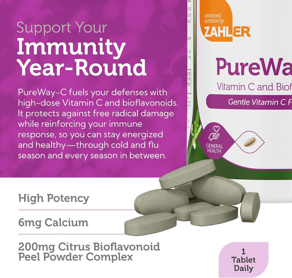 Zahler Vitamina C 1000 mg con Bioflavonoides - 180 Comprimidos
