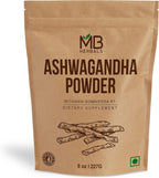 MB Herbals Ashwagandha en polvo 227g (8oz) - Raíz de Withania somnifera
