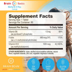 Metil B-12 y Metil Folato de Alta Potencia – 60 Comprimidos Masticables Sabor Naranja – Suplemento Bioactivo de Vitamina B12 y B9