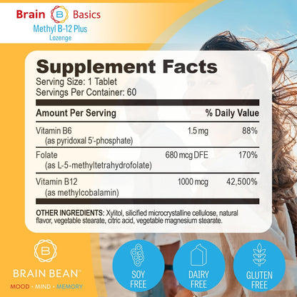 Metil B-12 y Metil Folato de Alta Potencia – 60 Comprimidos Masticables Sabor Naranja