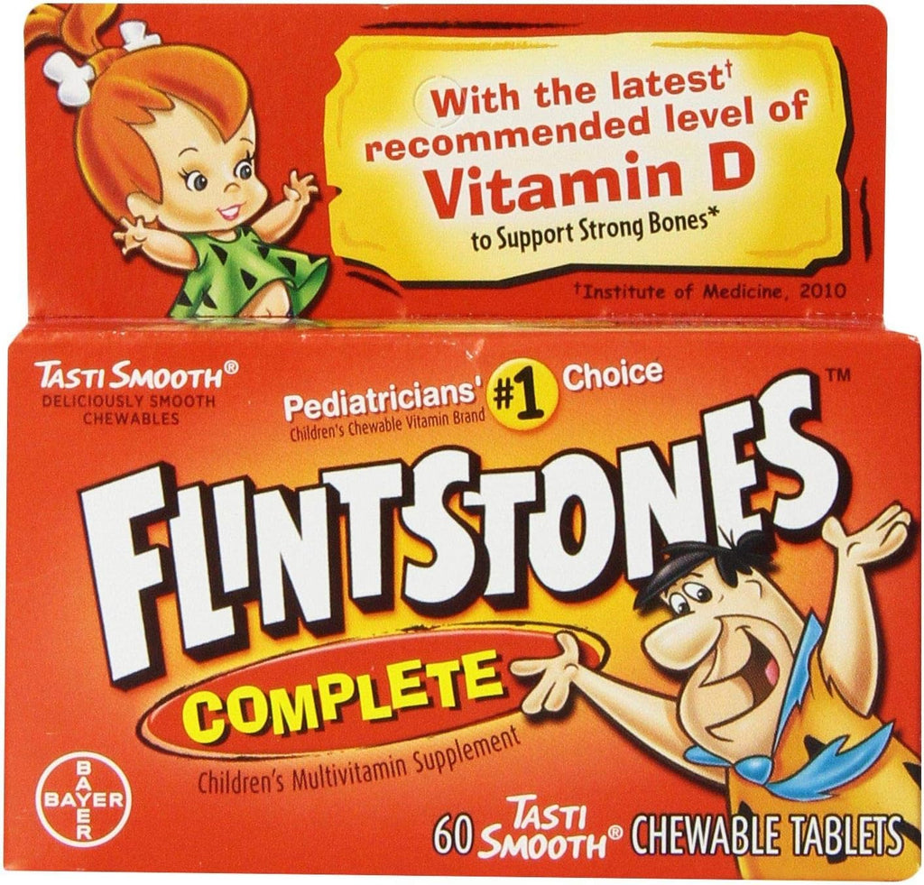 Flintstones Multivitamínico Masticable Completo, 60 pastillas (Paquete de 2)