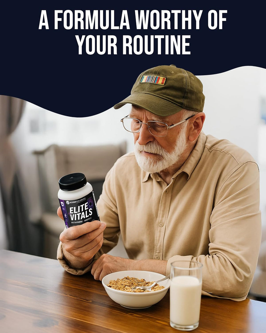 Elite Vitals – Multivitamínico Diario para Hombre con Vitamina B12, Zinc, Saw Palmetto y 20+ Vitaminas – 60 Cápsulas