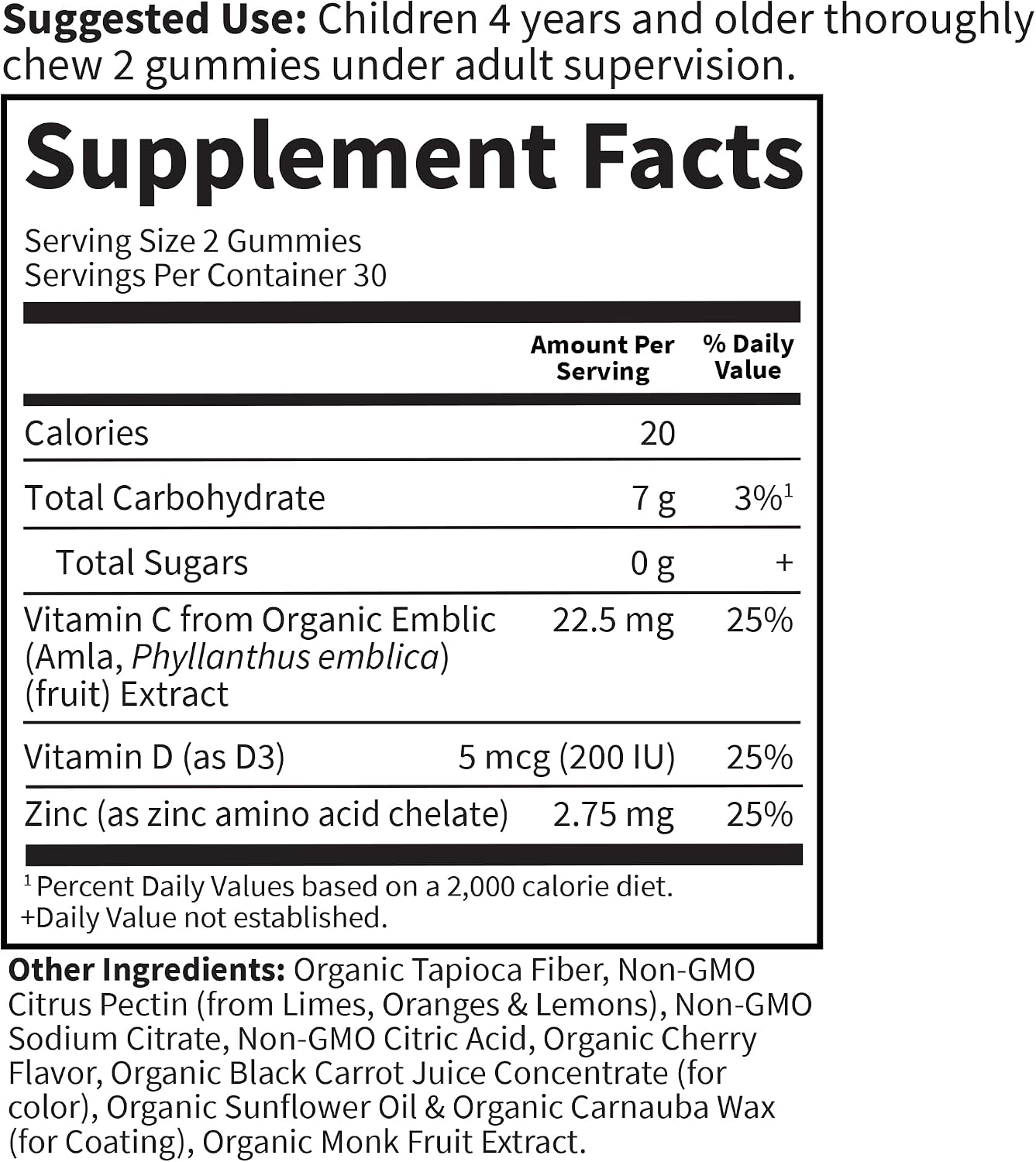 Garden of Life Kids Immune Support Gummies - Apoyo Inmunitario Infantil con Vitamina C, D3 y Zinc, Orgánico, Sin Gluten, Sin Azúcar, Sabor Cereza, 30 Días