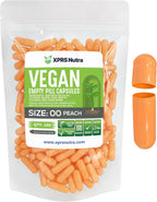Cápsulas vacías tamaño 00 veganas - Pack de 100 - XPRS Nutra (Melocotón)