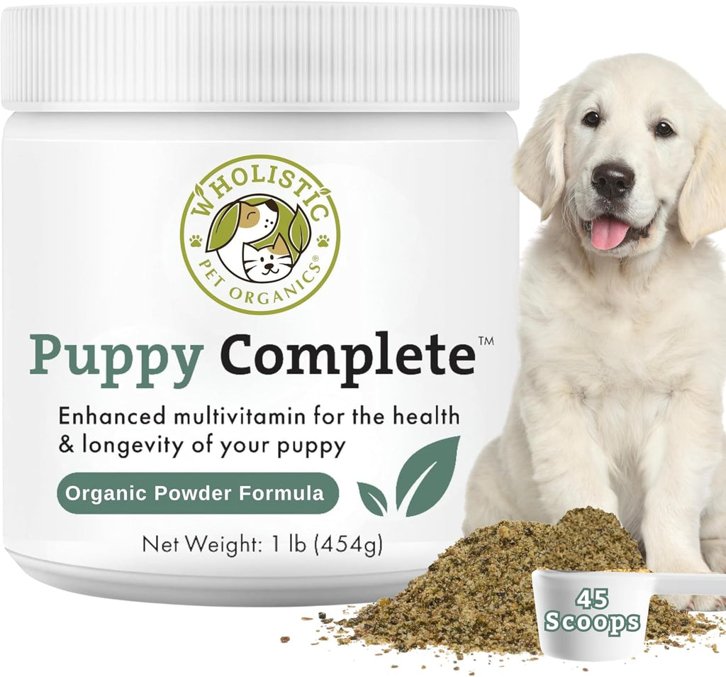 Puppy Vitamins - Dog Multivitamin Powder - Daily Dog Vitamins and Supplements for Homemade Food - Immune System, Skin, Coat & Overall Health - All Breeds of Puppies - 45 Scoops