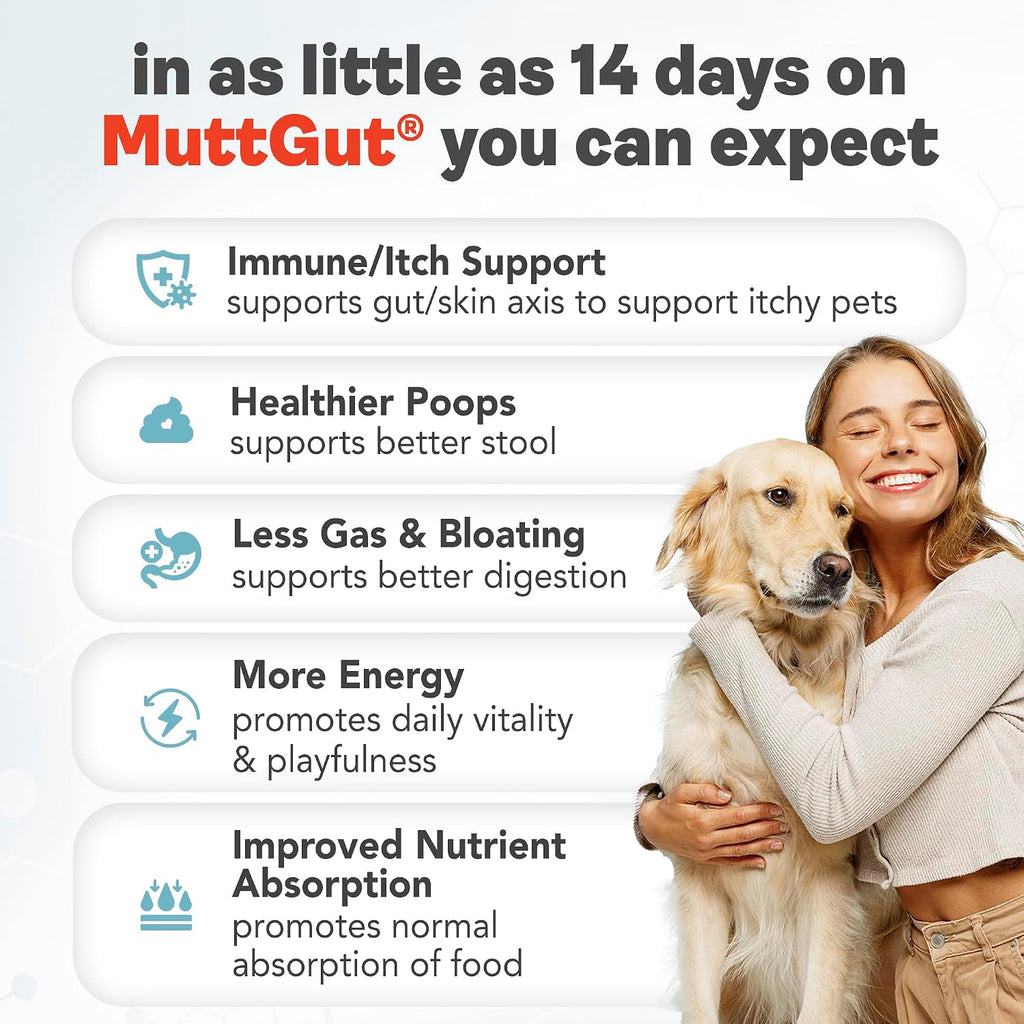 Probióticos 3 en 1 para Perros con Postbióticos - 135 Mil Millones de UFC - Polvo Digestivo Natural