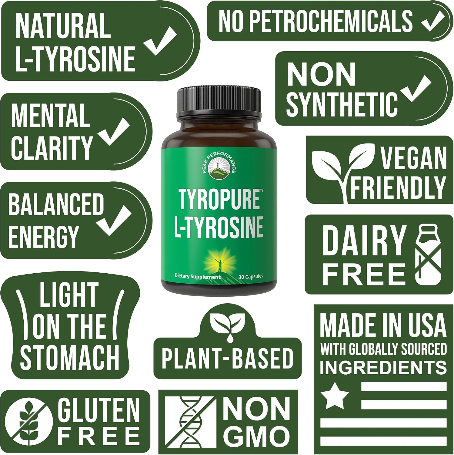 TyroPure L-Tirosina 500 mg Cápsulas