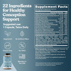 Eu Natural Conception for Her - Fertility Supplement for Women - Myo-Inositol, Folate, Shatavari and Vitex - 60 Vegetarian Capsules