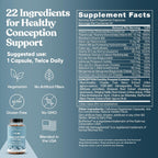 Eu Natural Conception for Her - Suplemento de Fertilidad para Mujeres con Myo-Inositol, Folato, Shatavari y Vitex - 120 Cápsulas Veganas