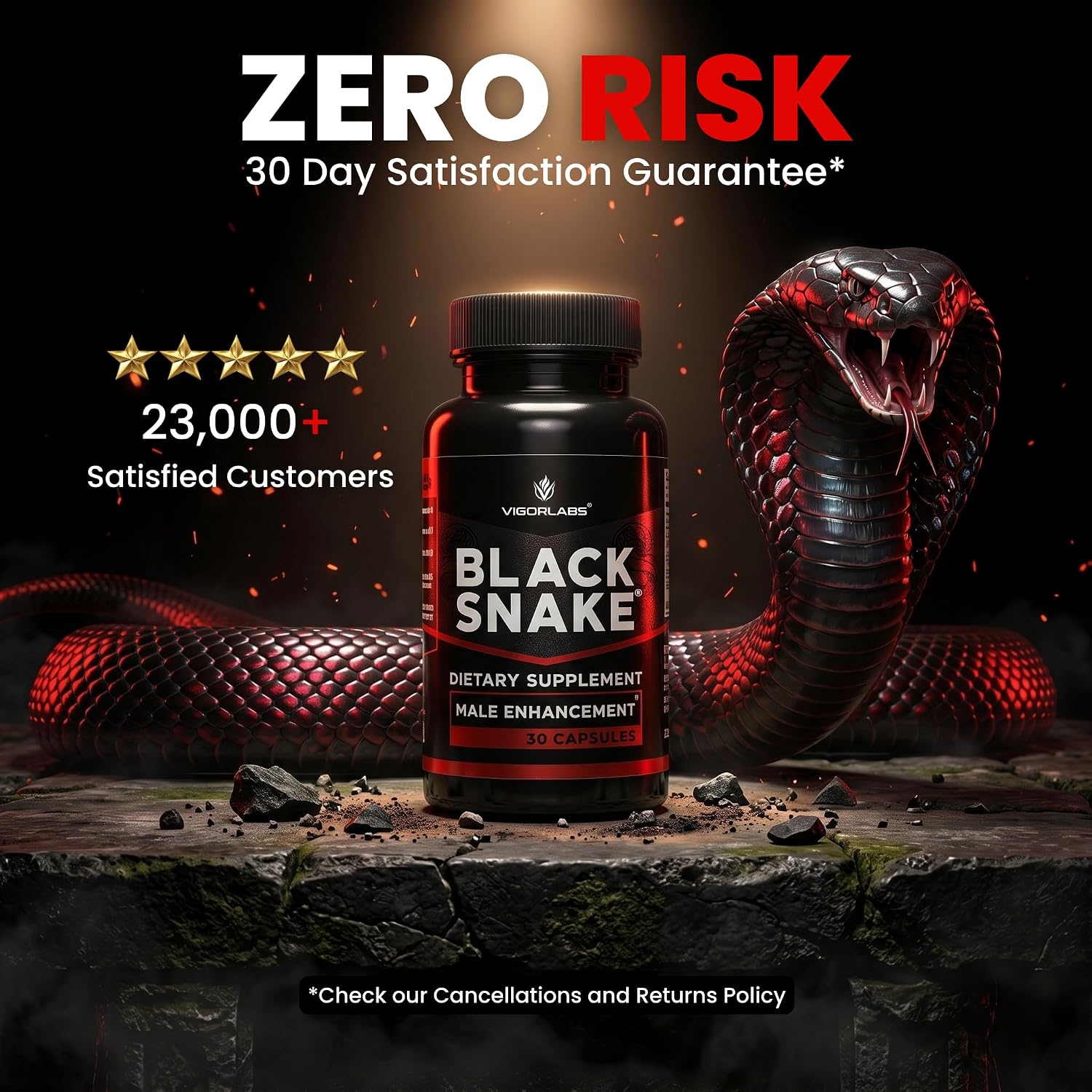 Vigor Labs Black Snake – Male Performance Capsules (30 Capsules)