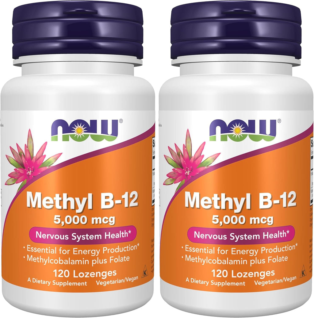 NOW Foods Methyl B-12 (Methylcobalamin) 5,000 mcg, 120 Lozenges