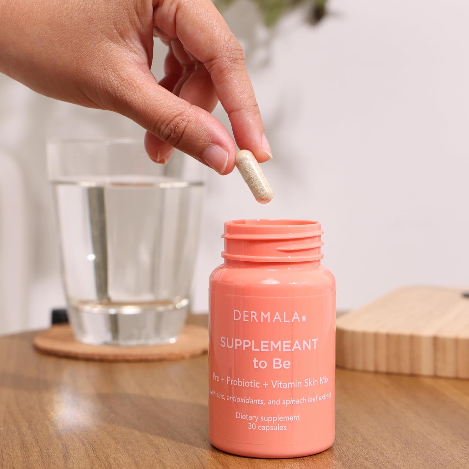 Dermala #FOBO SUPPLEMEANT to Be Acné - Suplemento con Prebióticos, Probióticos, Vitaminas y Zinc
